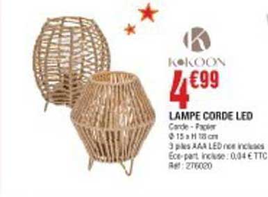 LAMPE CORDON LED