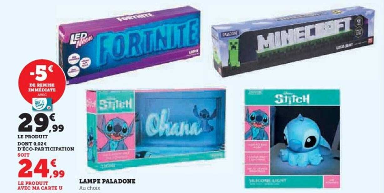 LAMPE PALADONE Au choix