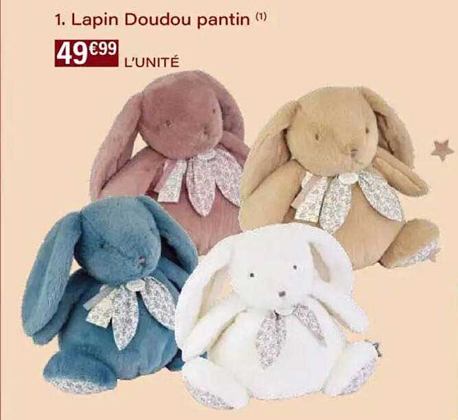 Lapin Doudou pantin