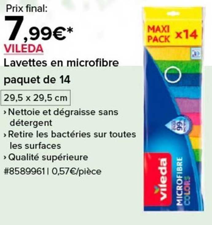 Lavettes en microfibre Vileda paquet de 14