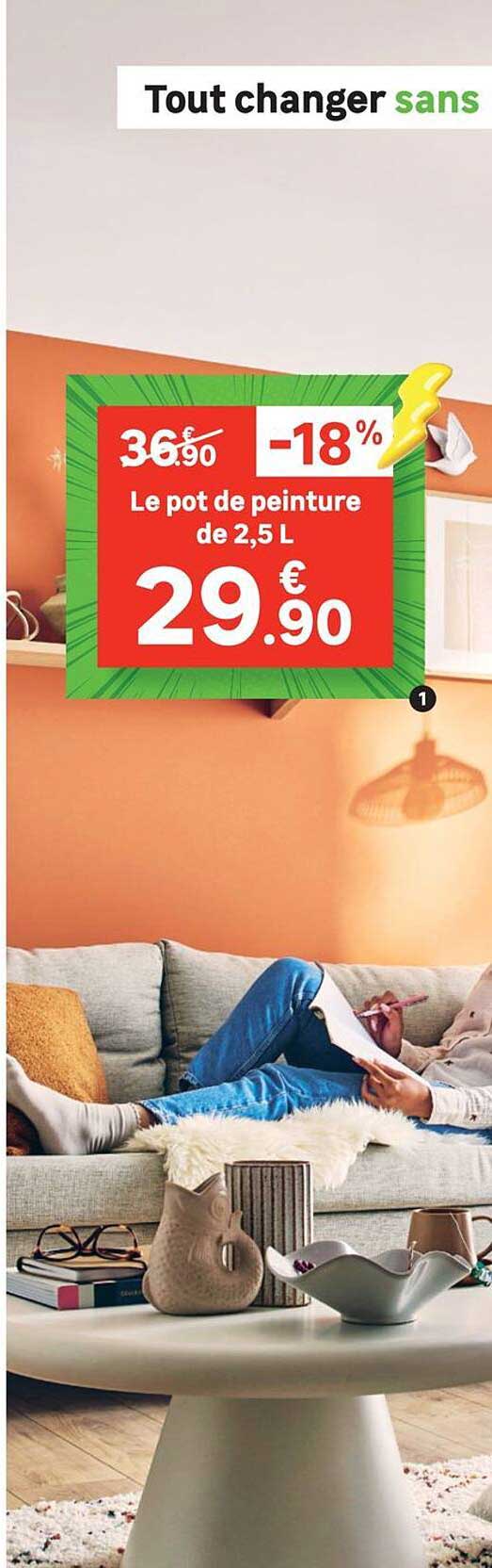 Le pot de peinture de 2,5 L