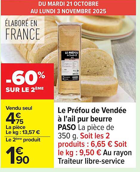 Le Préfou de Vendée à l'ail par beurre PASO