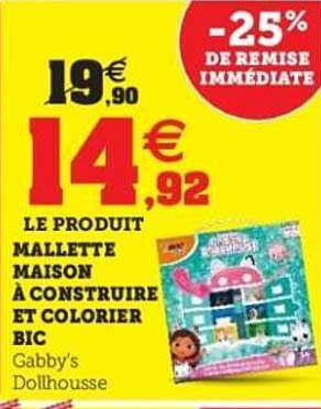 LE PRODUIT MALLETTE MAISON À CONSTRUIRE ET COLORIER BIC