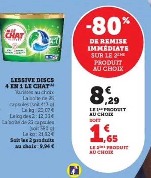 Lessive Discs 4 en 1 Le Chat