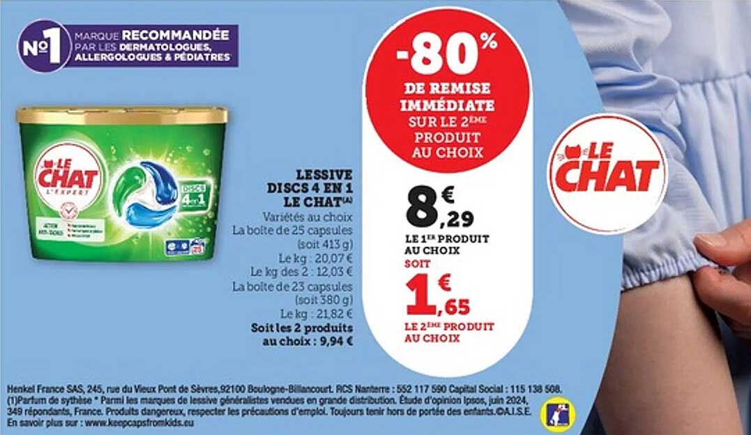 LESSIVE DISCS 4 EN 1 LE CHAT