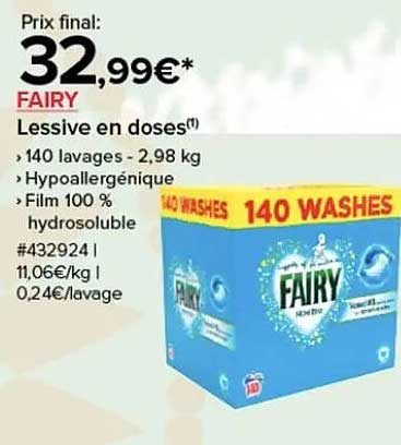 Lessive en doses FAIRY
