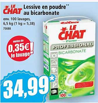Lessive en poudre** au bicarbonate