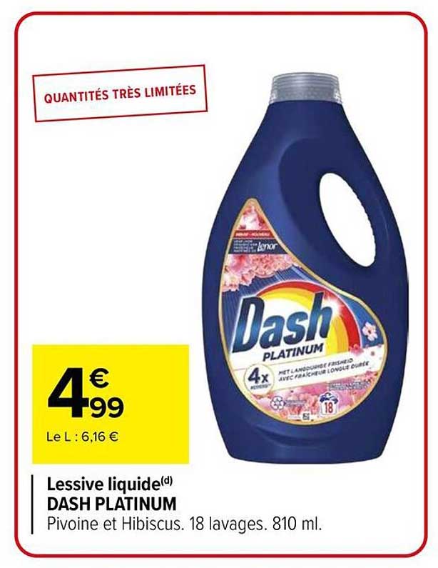 Lessive liquide(d) DASH PLATINUM
