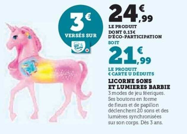 LICORNE SONS ET LUMIERES BARBIE