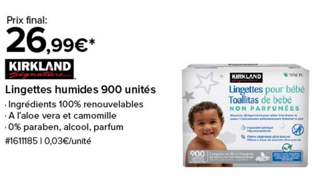 Lingettes humides 900 unités