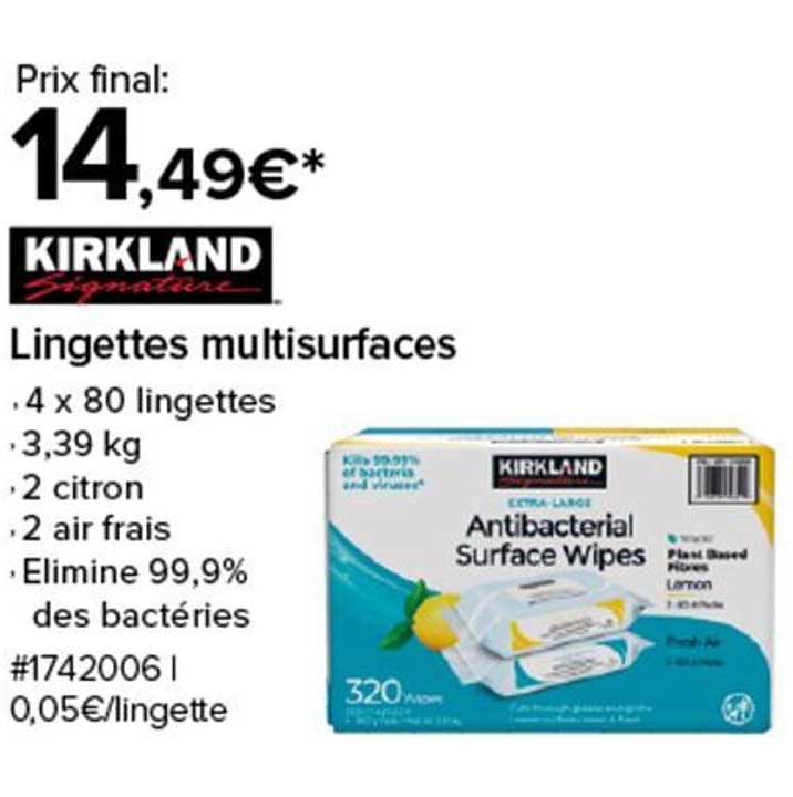 Lingettes multisurfaces Kirkland
