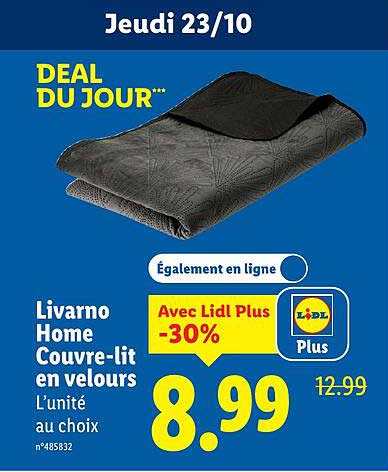 Livorno Home Couvre-lit en velours