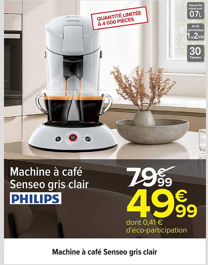 Machine à café Senseo gris clair