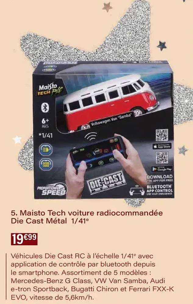 Maisto Tech voiture radiocommandée Die Cast Métal 1/41e