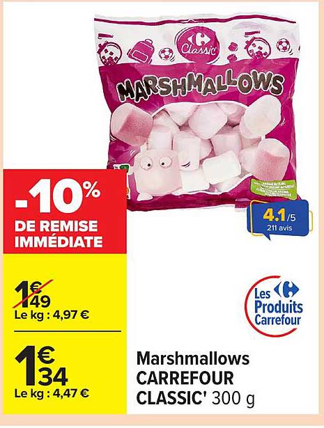 Marshmallows CARREFOUR CLASSIC' 300 g