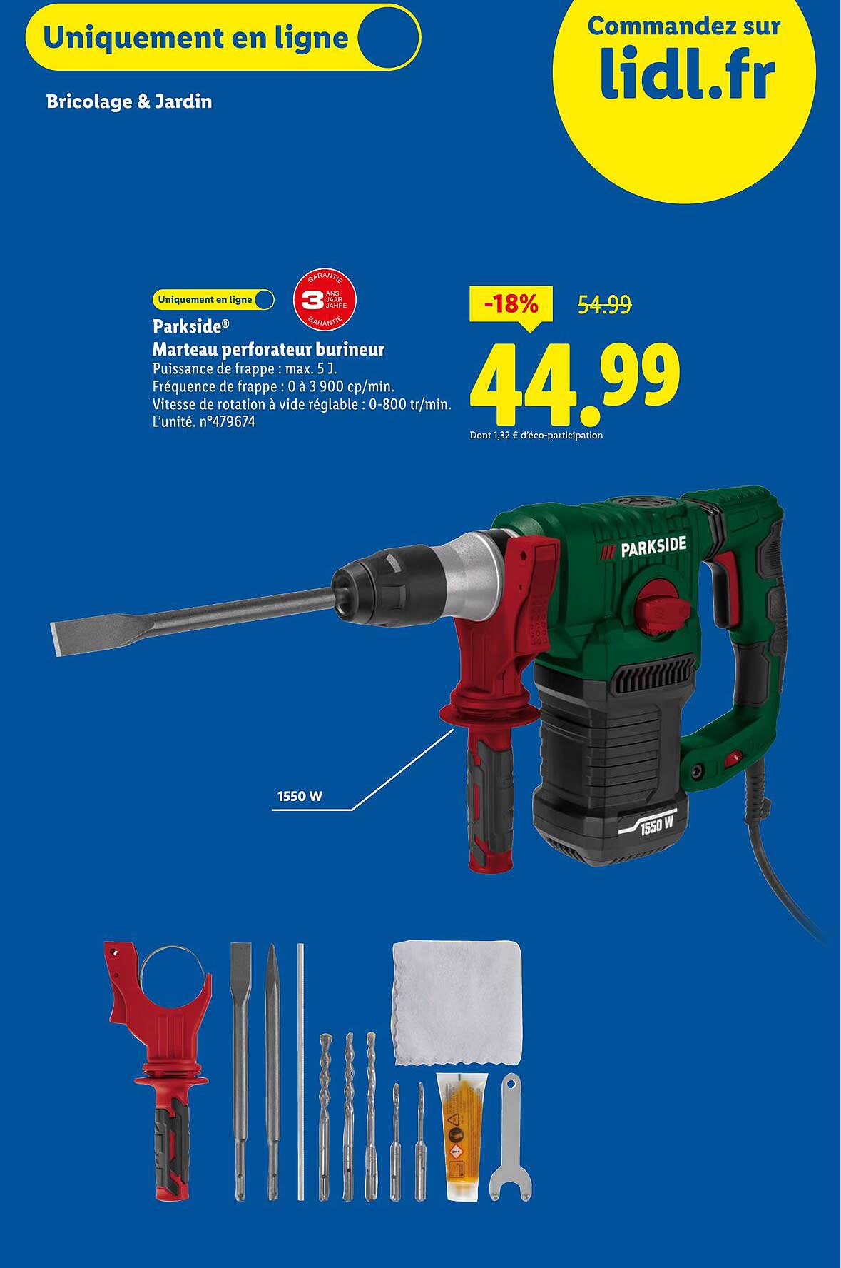 Marteau perforateur burineur Parkside®