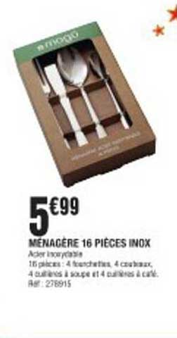 MÉNAGÈRE 16 PIÈCES INOX