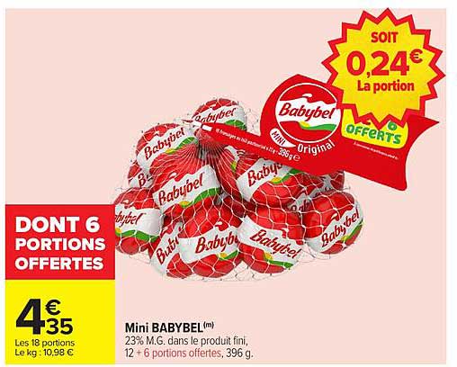 Mini BABYBEL - 6 portions offertes