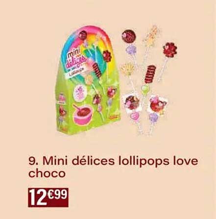 Mini délices lollipops love choco