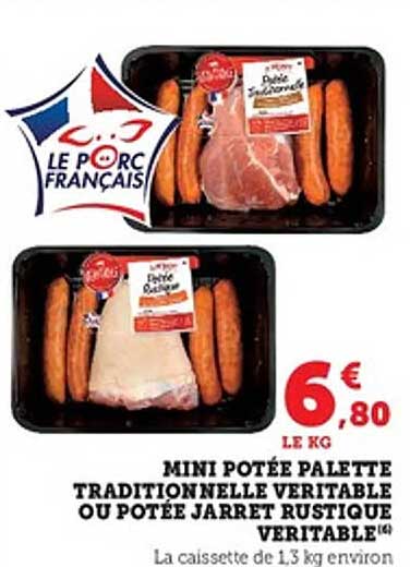 MINI POTÉE PALETTE TRADITIONNELLE VÉRITABLE OU POTÉE JARRET RUSTIQUE VÉRITABLE