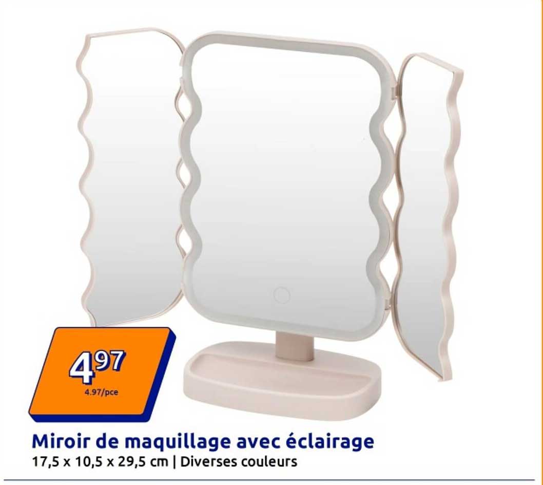 Miroir de maquillage avec éclairage