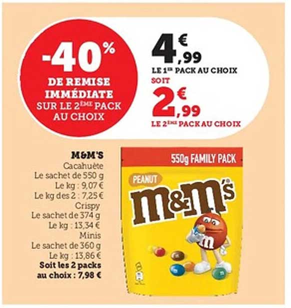 M&M'S Cacahuète -40%