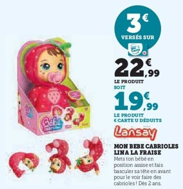 MON BEBE CABRIOLES LINA LA FRAISE