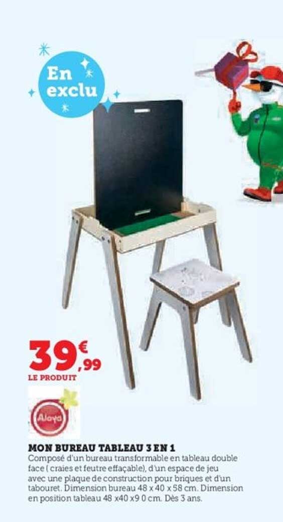 MON BUREAU TABLEAU 3 EN 1