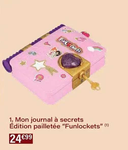 Mon journal à secrets Édition pailletée "Funlockets"