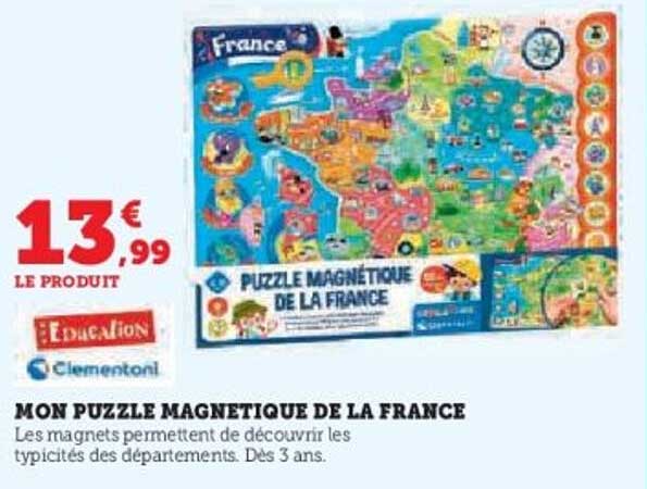MON PUZZLE MAGNETIQUE DE LA FRANCE
