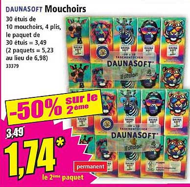 Mouchoirs Daunasoft