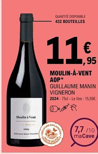 MOULIN-À-VENT AOP* GUILLAUME MANIN VIGNERON
