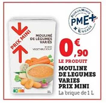 Mouliné de légumes variés prix mini