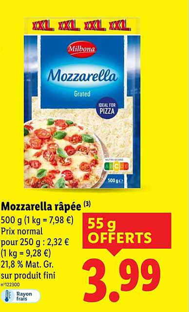 Mozzarella râpée