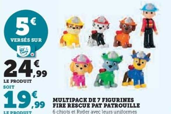MULTIPACK DE 7 FIGURINES FIRE RESCUE PAT PATROUILLE