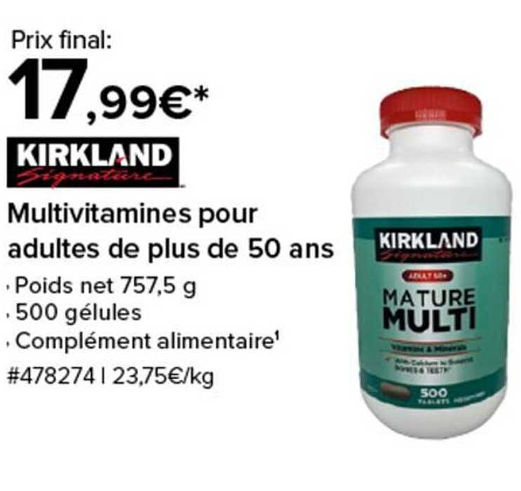 Multivitamines pour adultes de plus de 50 ans