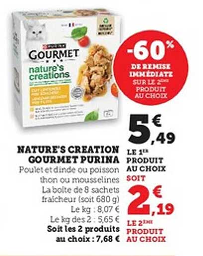 NATURE'S CREATION GOURMET PURINA
