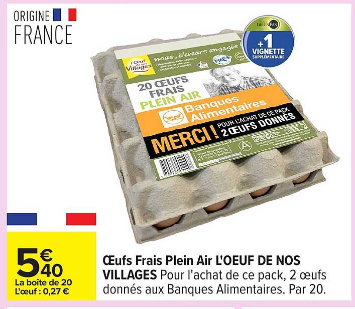 Œufs Frais Plein Air L'ŒUF DE NOS VILLAGES