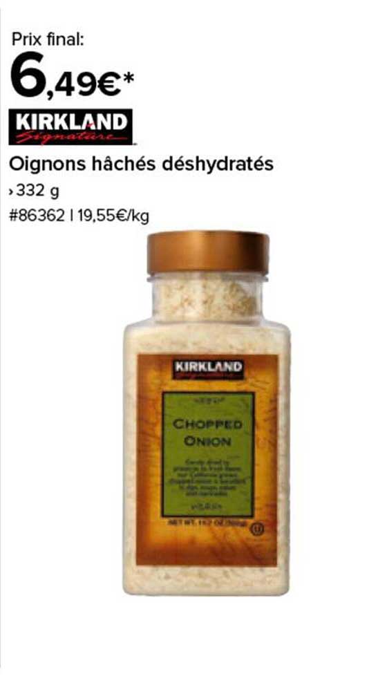 Oignons hachés déshydratés