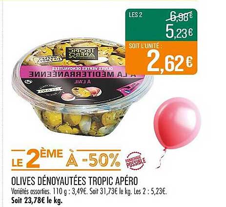 OLIVES DÉNOYAUTÉES TROPIC APÉRO