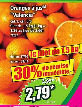 Oranges à jus "Valencia"