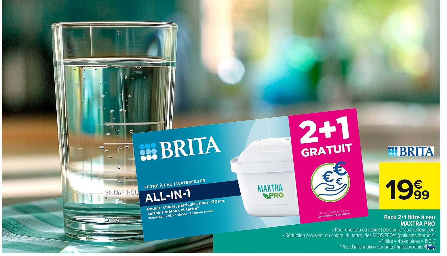 Pack 2+1 filtre à eau MAXTRA PRO