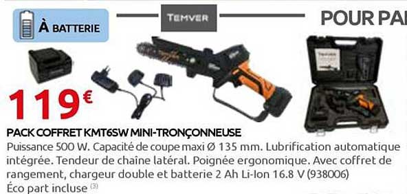 PACK COFFRET KMT6SW MINI-TRONÇONNEUSE