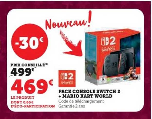 PACK CONSOLE SWITCH 2 + MARIO KART WORLD