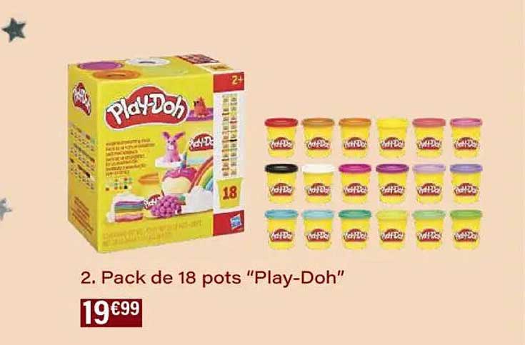 Pack de 18 pots "Play-Doh"