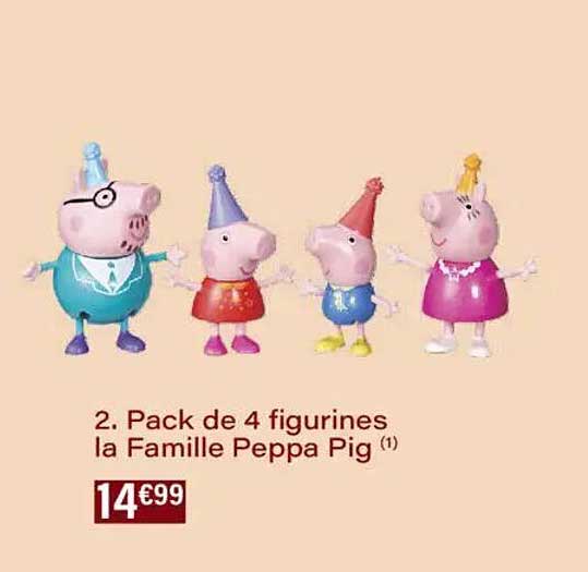Pack de 4 figurines la Famille Peppa Pig