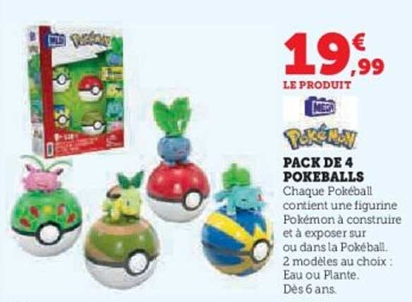 PACK DE 4 POKEBALLS