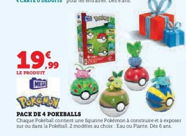 PACK DE 4 POKEBALLS