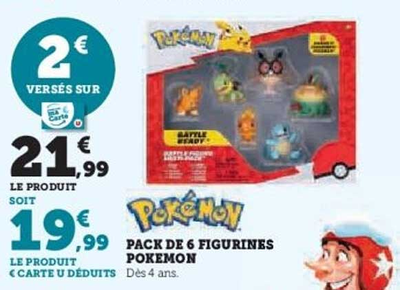 PACK DE 6 FIGURINES POKEMON