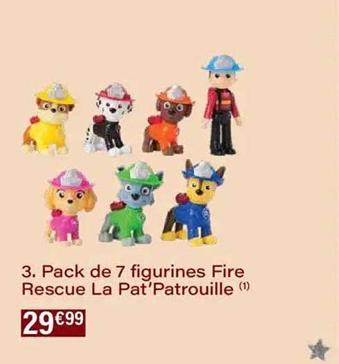 Pack de 7 figurines Fire Rescue La Pat'Patrouille